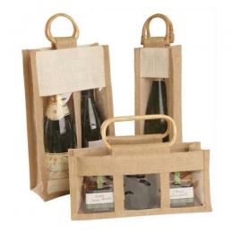 Wholesale One Two Three Bottle Jute Gift Wine Bags Manufacturers in Croatia 